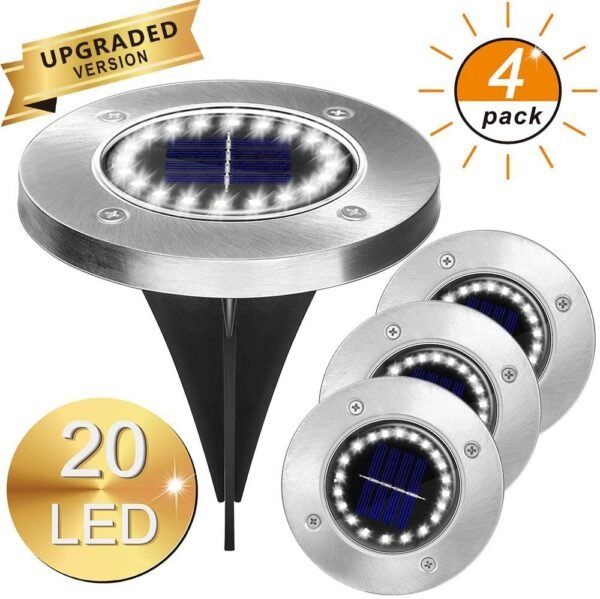 8LED Waterproof Solar Powered Garden Lights - Image 8