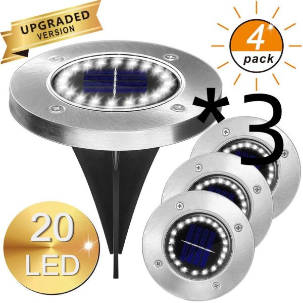 8LED Waterproof Solar Powered Garden Lights - Image 4