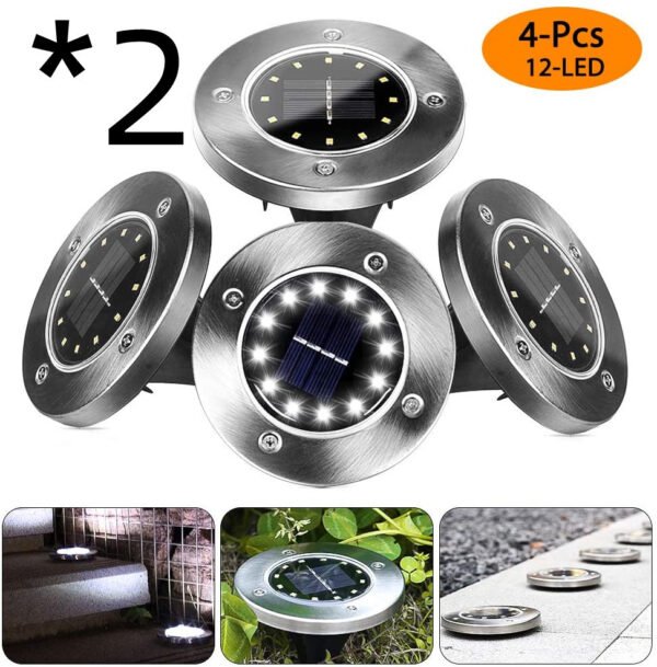 8LED Waterproof Solar Powered Garden Lights - Image 10