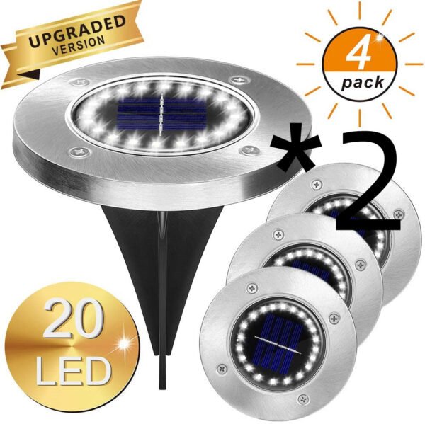 8LED Waterproof Solar Powered Garden Lights - Image 7