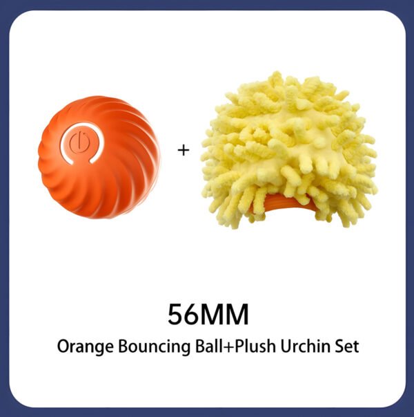 Interactive Bouncing Ball For Dogs,Automatic Smart Toy, Self-moving Rotating Stimulating Pet Entertainment, Noise-Reducing Urchin Cover,USB Rechargeable Dog Toy, Dog Electric Interactive Toy - Image 5