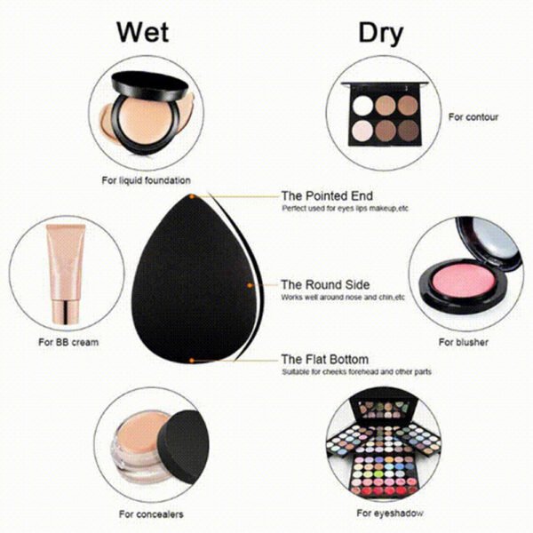 11Pcs Bamboo Makeup Brush Set, Synthetic Kabuki Makeup Brush Set With Storage Bag And Makeup Sponge, USPS Shipping - Image 5