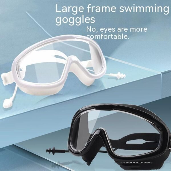 Swimming Goggles Large Frame Waterproof Anti-fog HD Glasses Equipment Men And Women Swimming Goggles - Image 6